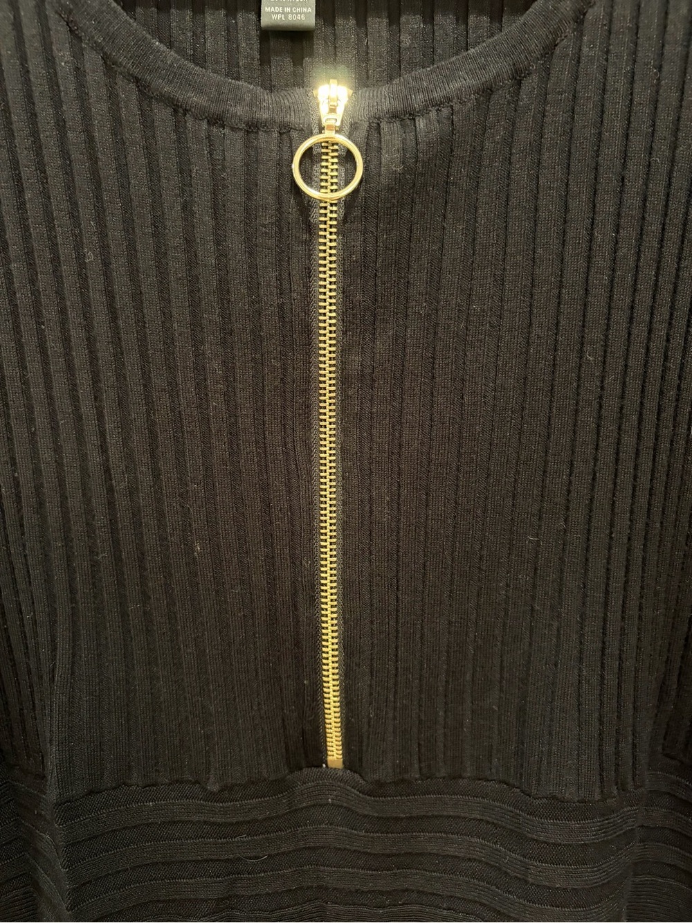 INC International Concepts Black Stretch Ribbed Top Dress - 2X